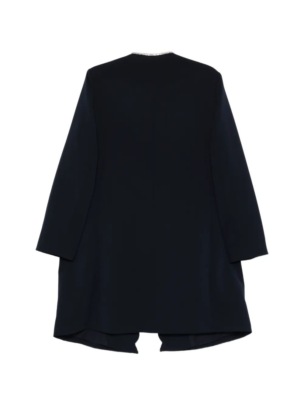  Marina Rinaldi Scalloped Embellished Coat - Blue 