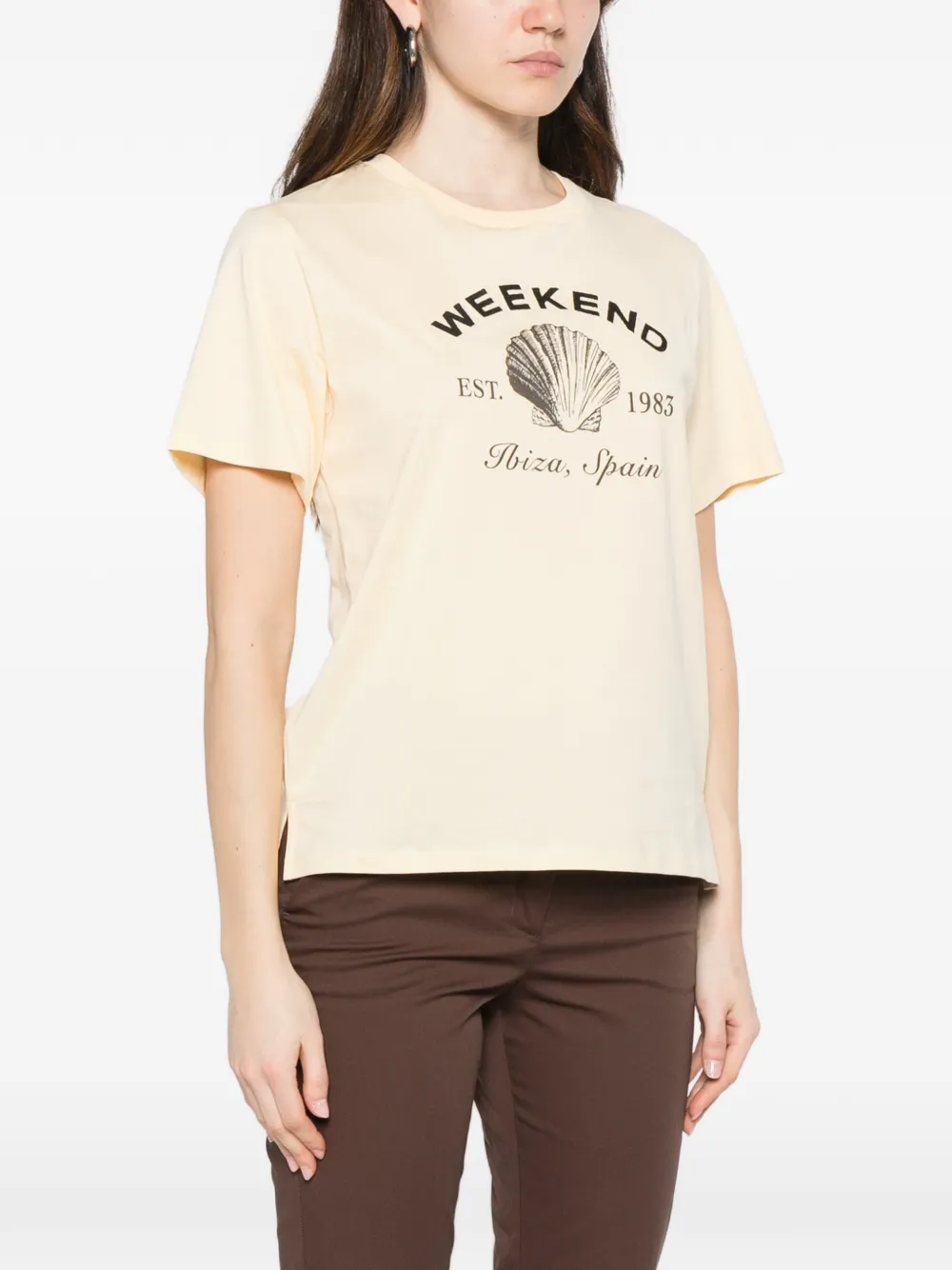  Weekend Max Mara Camiseta Estampada - Neutro 