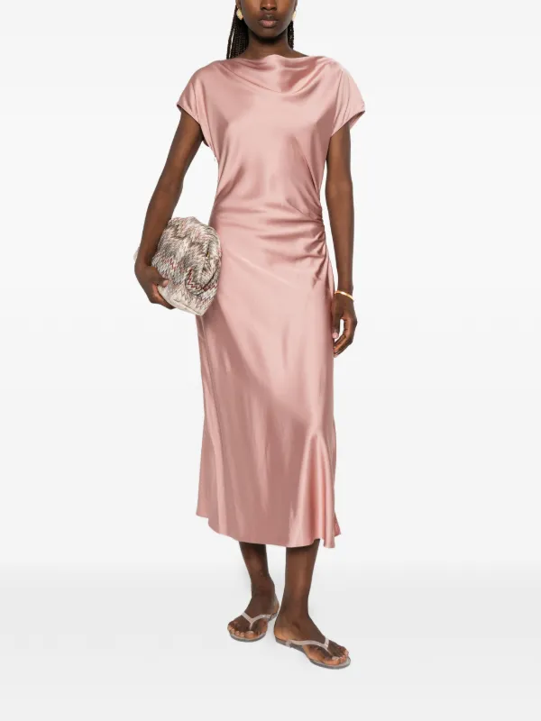 liu jo silk dress Liu Jo Long Satin Dress - Pink
