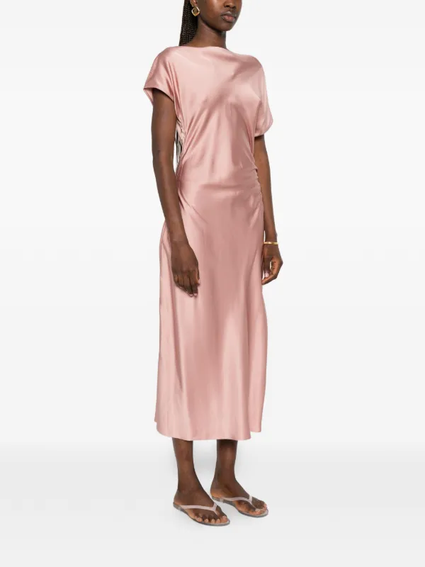liu jo pink dress LIU JO Long Satin Dress | Pink
