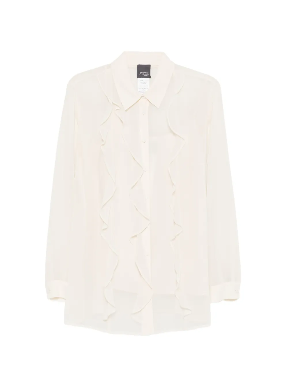 Marina Rinaldi ruffled shirt - Toni neutri