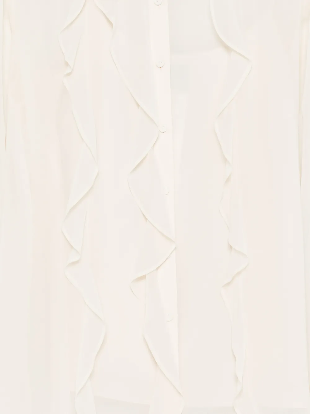  Marina Rinaldi Ruffled Shirt - Neutrals 