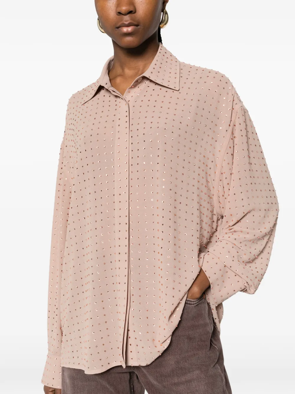 PINKO Oliva verfraaide blouse Beige