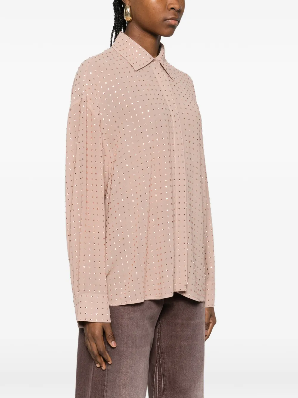 PINKO Oliva verfraaide blouse Beige