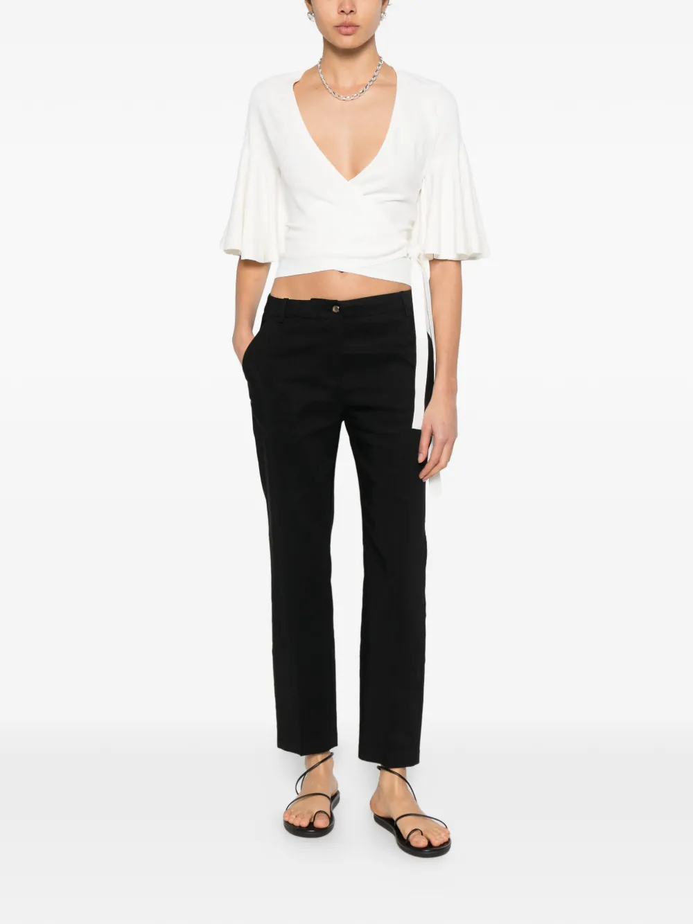 PINKO Bello straight broek Zwart