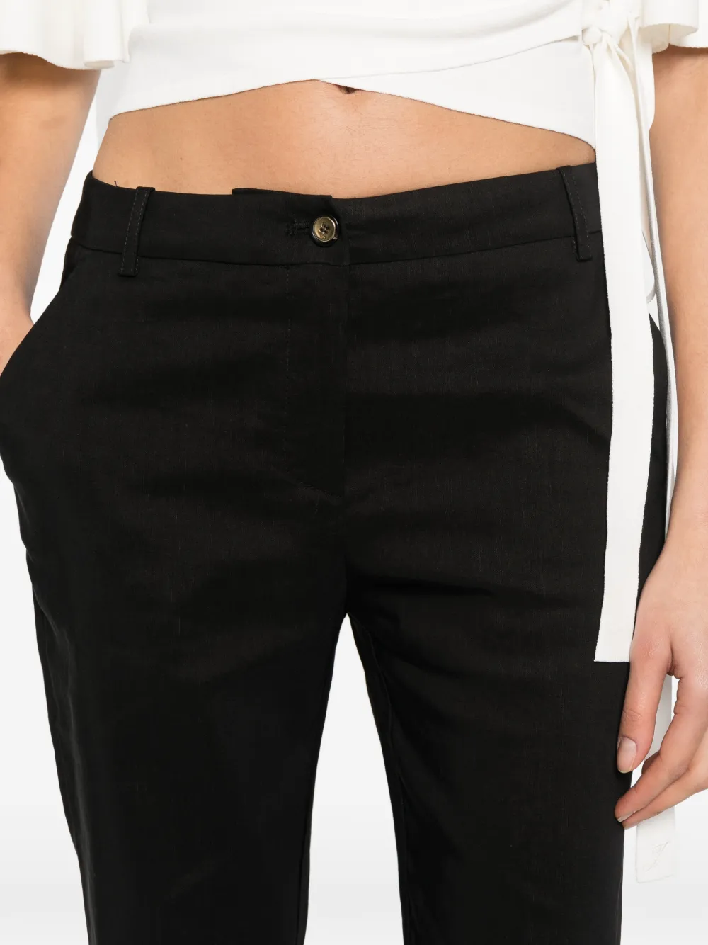 PINKO Bello straight broek Zwart
