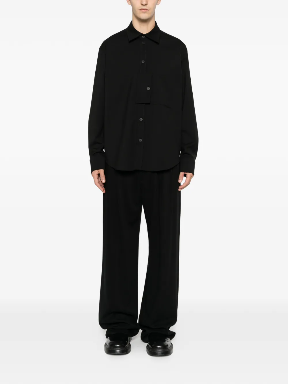 MEDEEA reversed-pocket shirt - Zwart