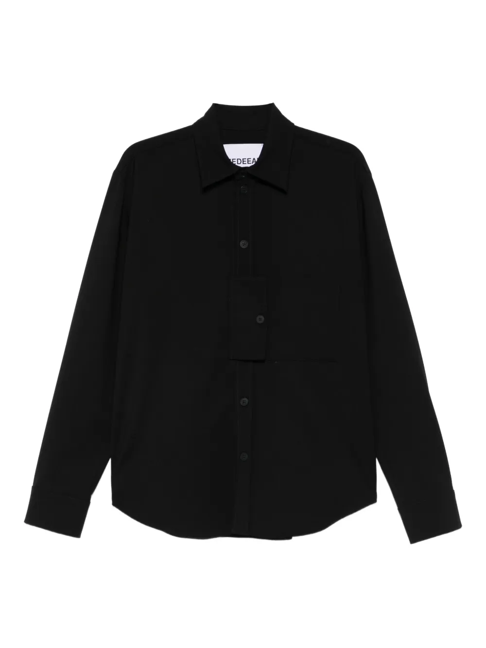 MEDEEA reversed-pocket shirt | Black | Image 1