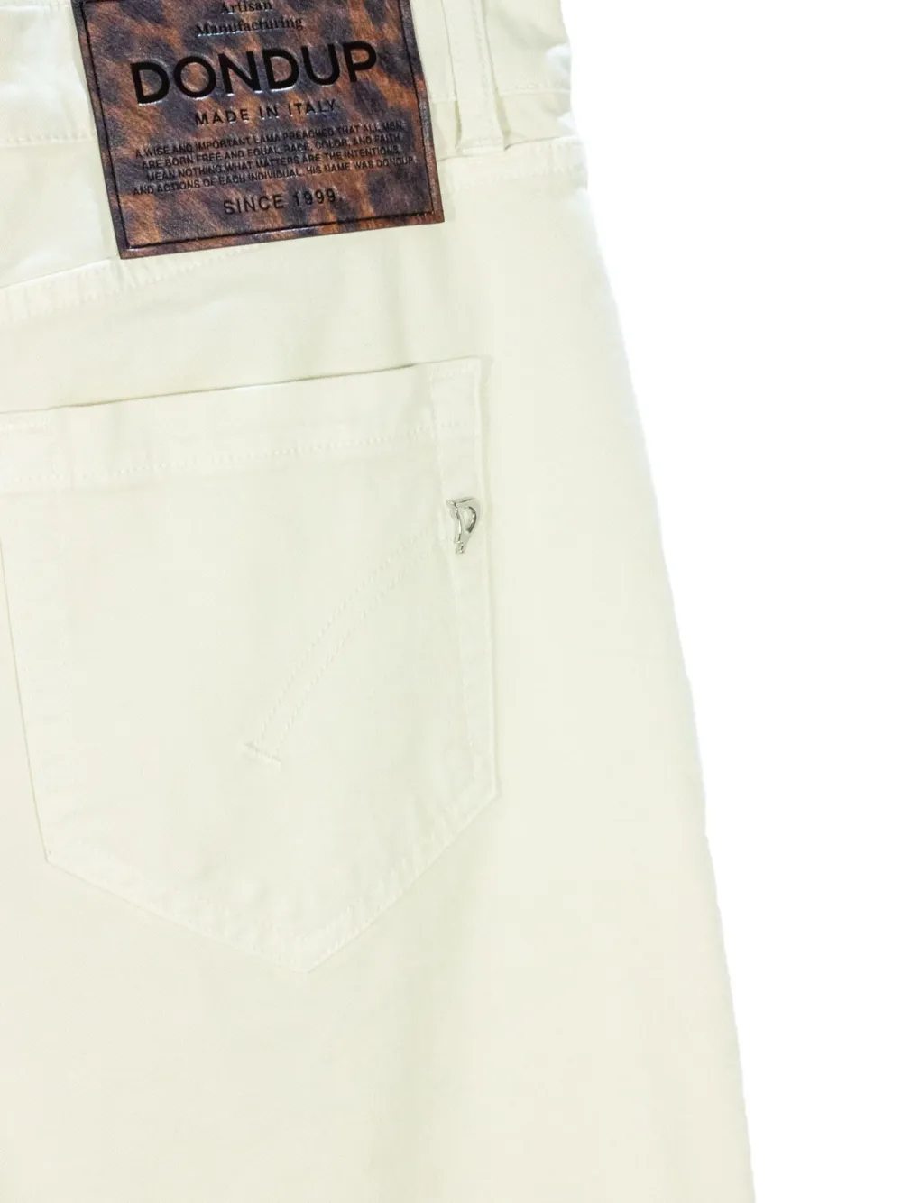 Dondup Koons Metal-buttoned Jeans In White