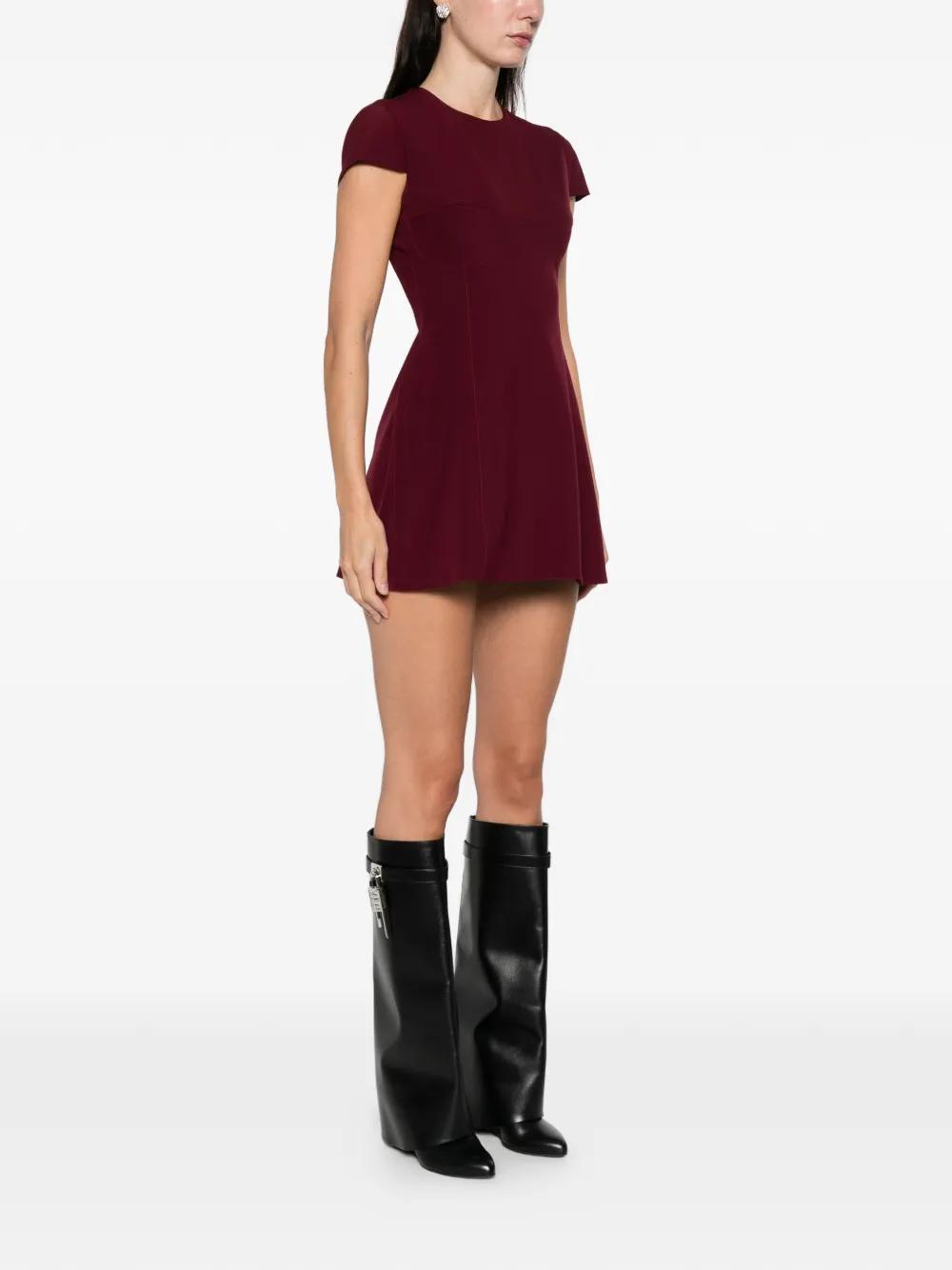 Axel 113 Icon Mini Dress In Burgundy
