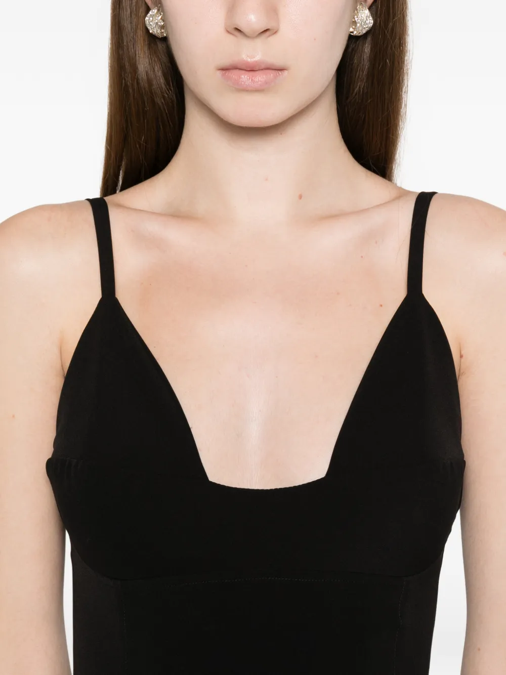 Axel 113 Tess Strap Midi Dress In Black