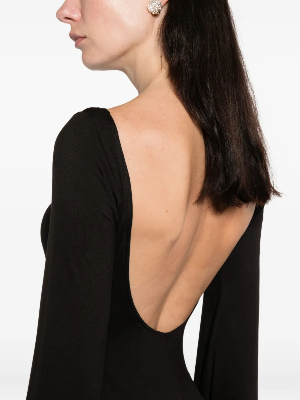 Axel 113 Bell Flared Mini Dress In Black