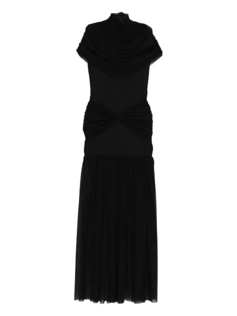 AXEL 113 Gace ruched mesh maxi dress