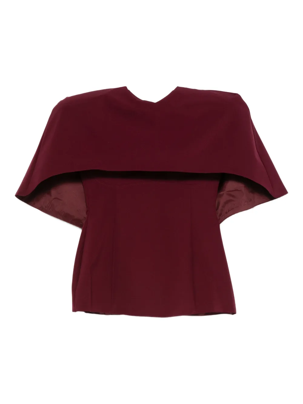 Axel 113 Scarlet Cape Top In Burgundy
