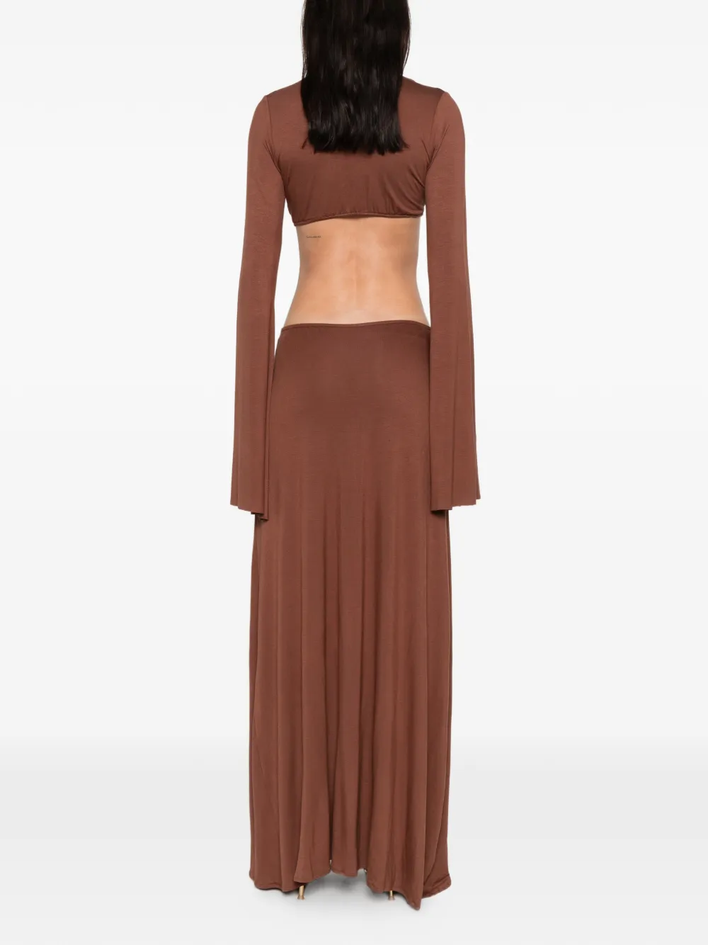 Axel 113 Sunset Cut-out Maxi Dress In Brown