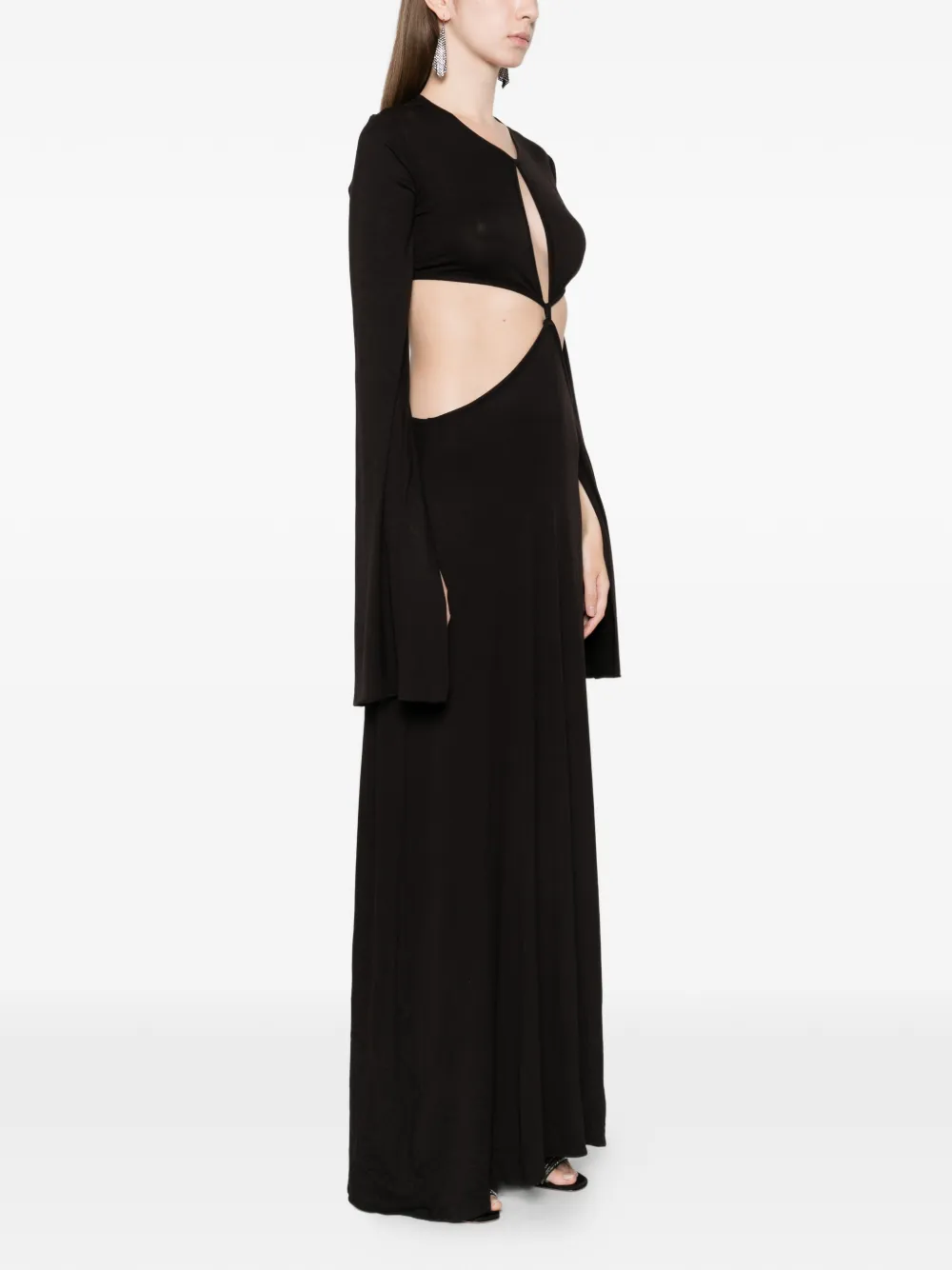 Axel 113 Sunset Cut-out Maxi Dress In Black