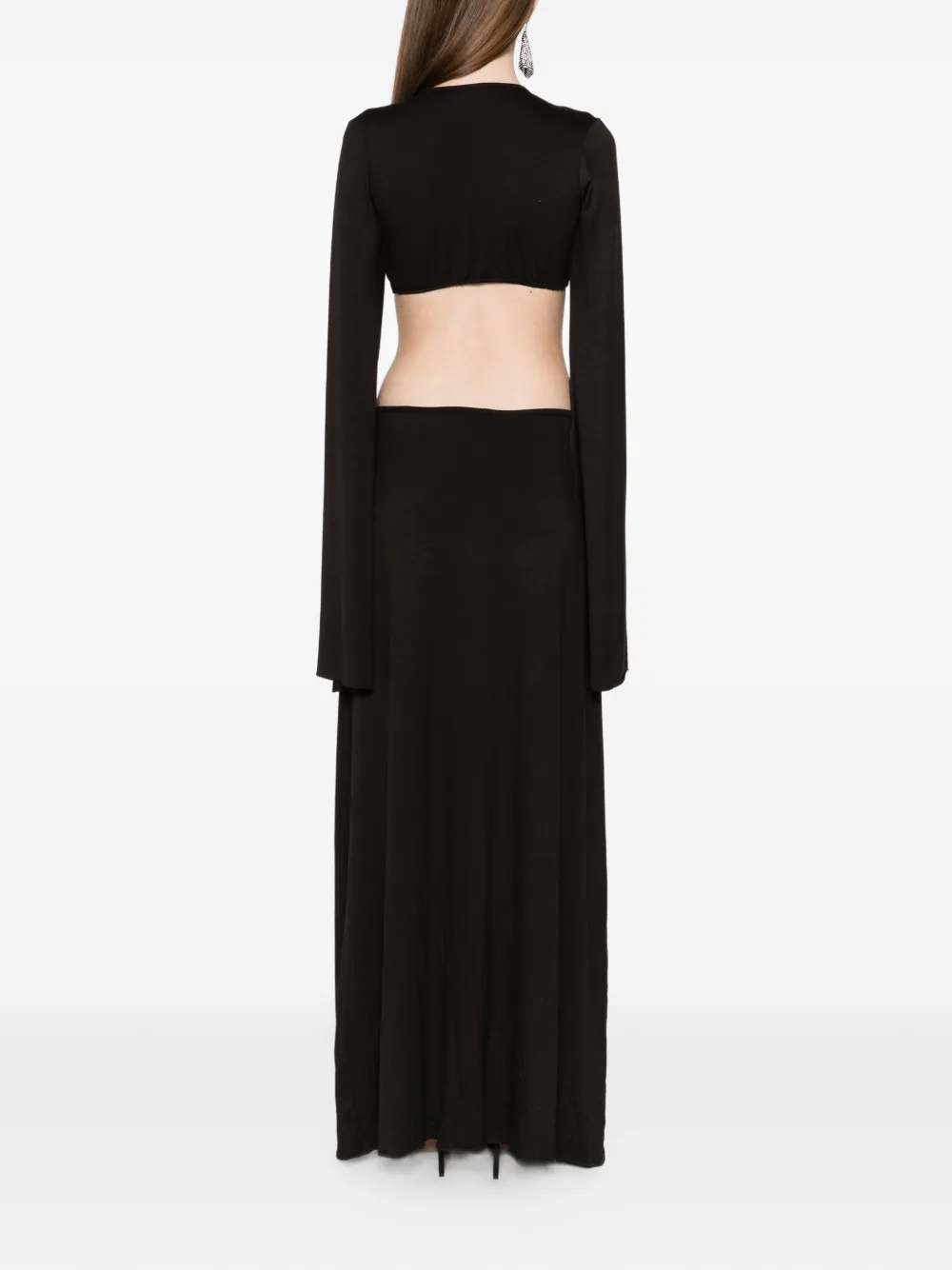 Axel 113 Sunset Cut-out Maxi Dress In Black