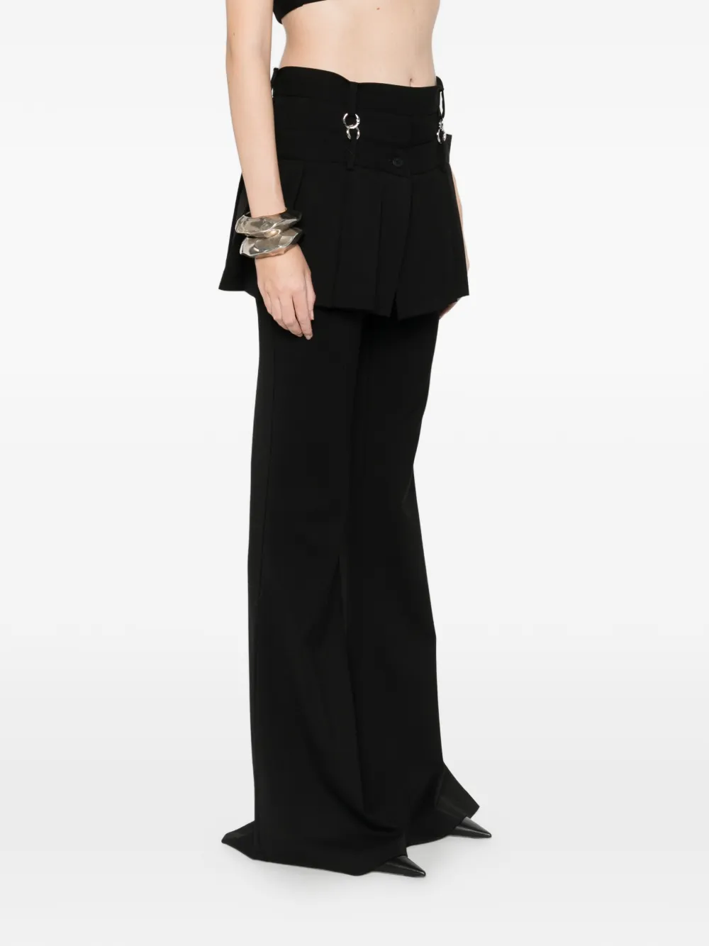 MEDEEA Afneembare flared broek Zwart