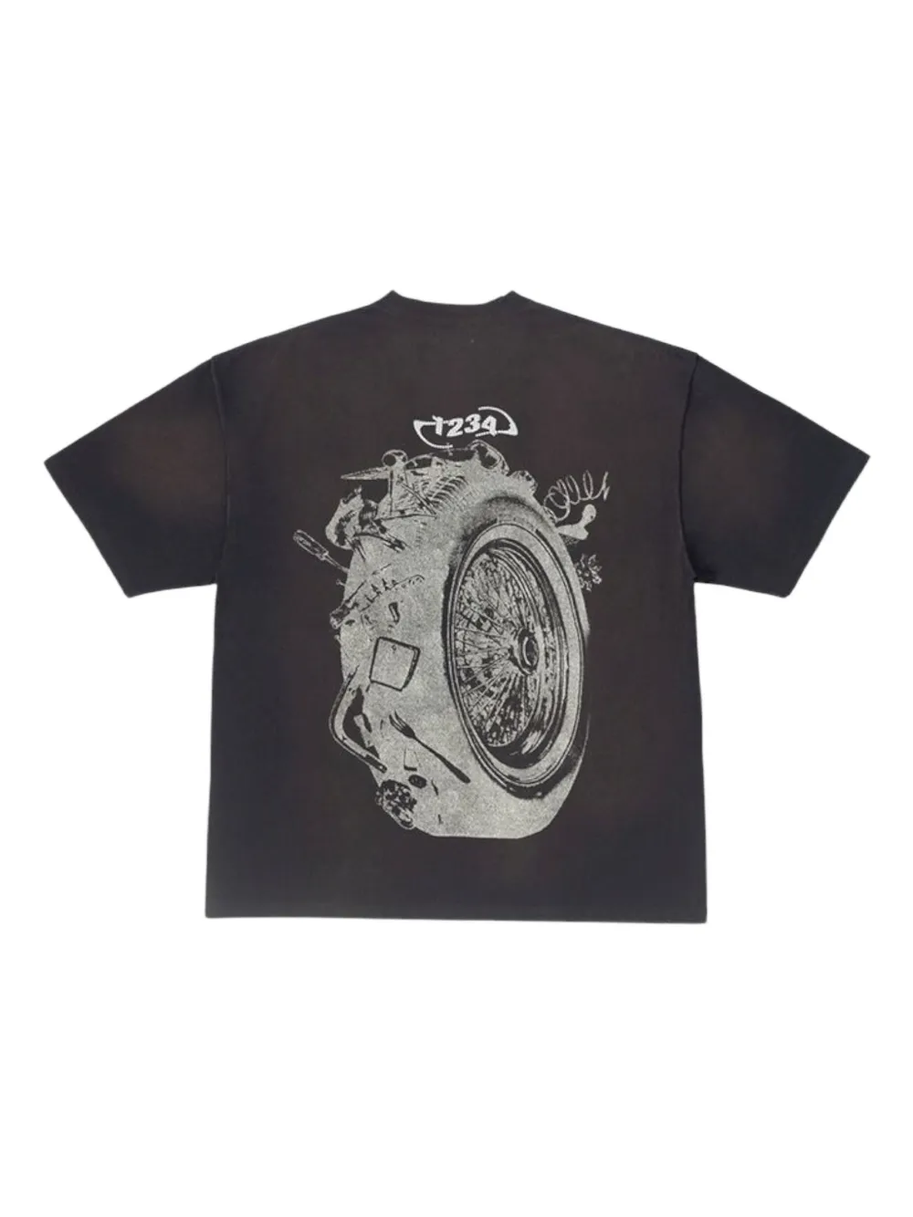 BLDG4 Wheels printed T-shirt - Grijs