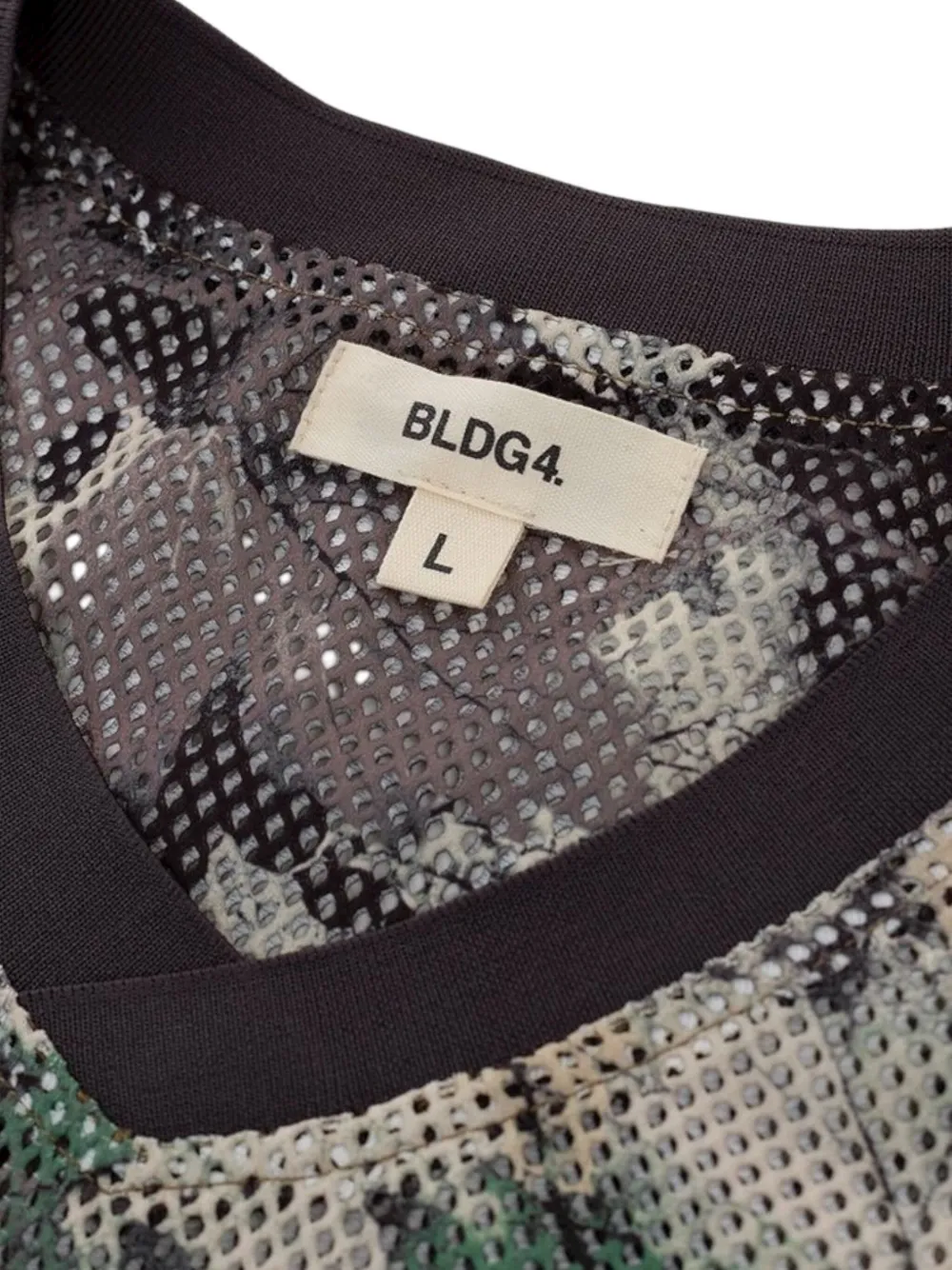 Bldg4 Leaf-print T-shirt In Gray