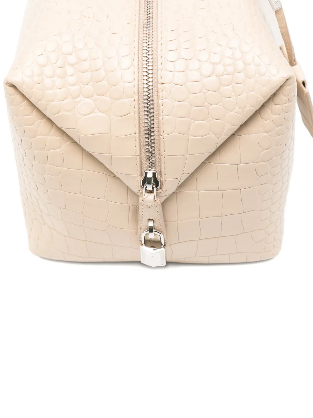Max Mara Maxholdall shopper met krokodillen-reliëf Beige