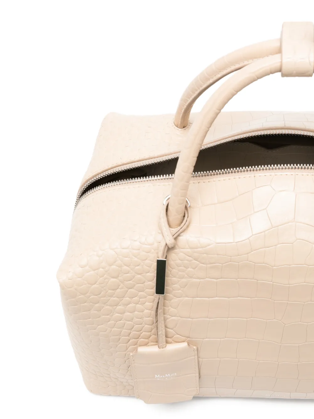 Max Mara Maxholdall shopper met krokodillen-reliëf Beige