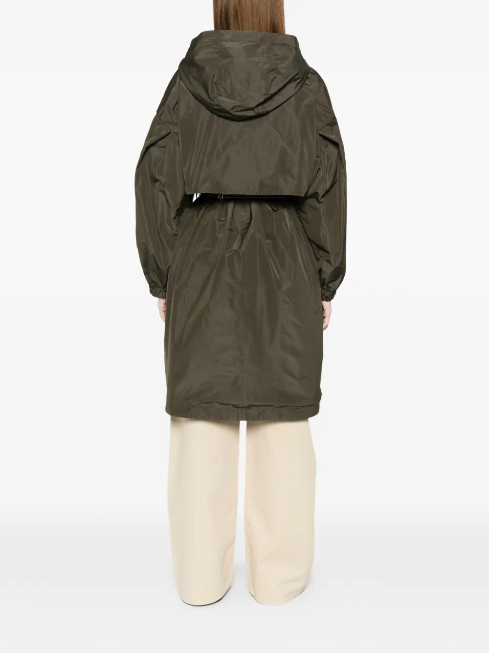 Belt-Waist Parka Coat