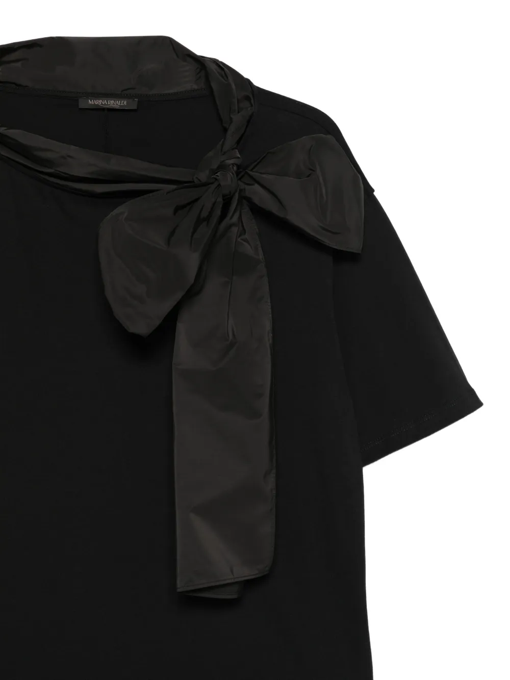  Marina Rinaldi Mrnwhisky Bow-detail T-shirt - Black 