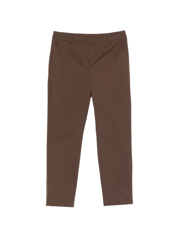 Weekend Max Mara Cropped Cigarette Trousers | Brown