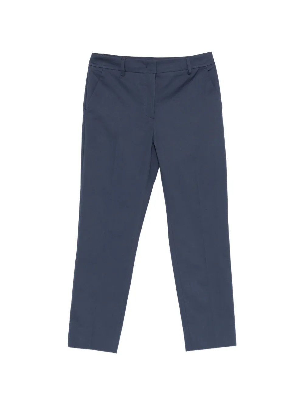 Weekend Max Mara Cropped Cigarette Trousers In Blue