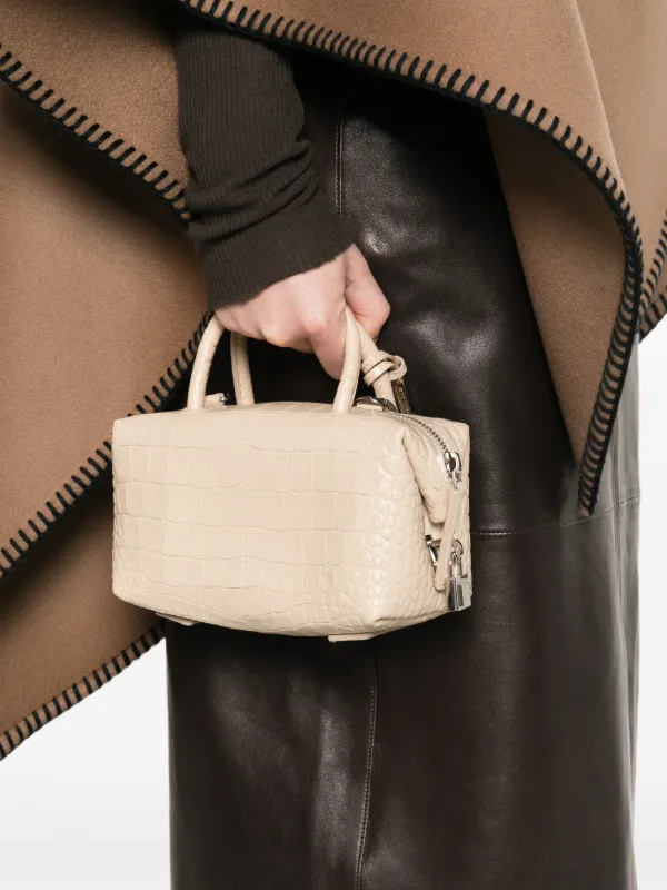 Max Mara Mxaholdalls top-handle croco-effect Mini Bag | Neutrals