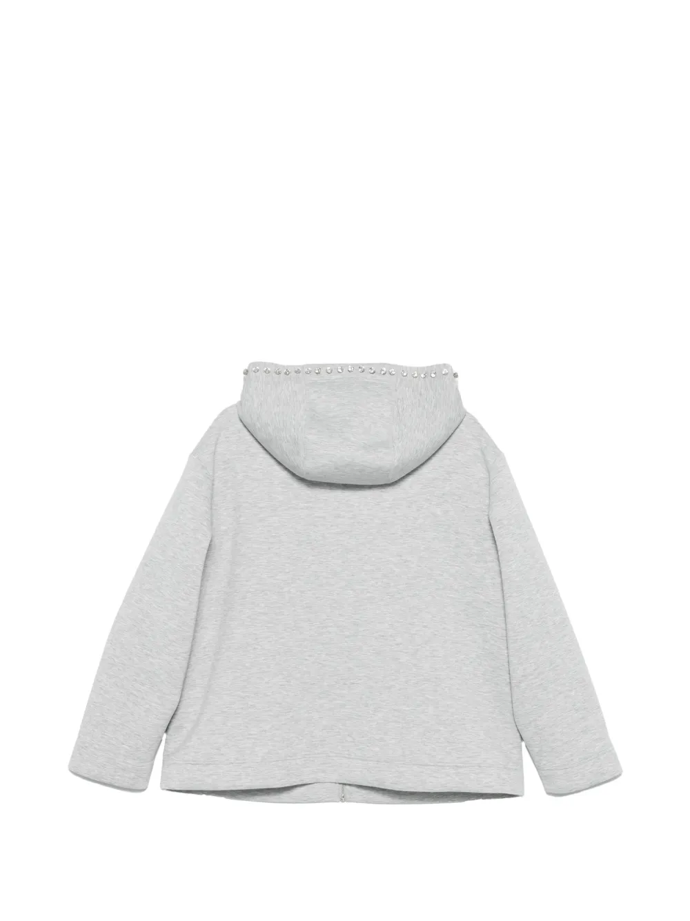  Marina Rinaldi Embellished Hooded Jacket - Grey 