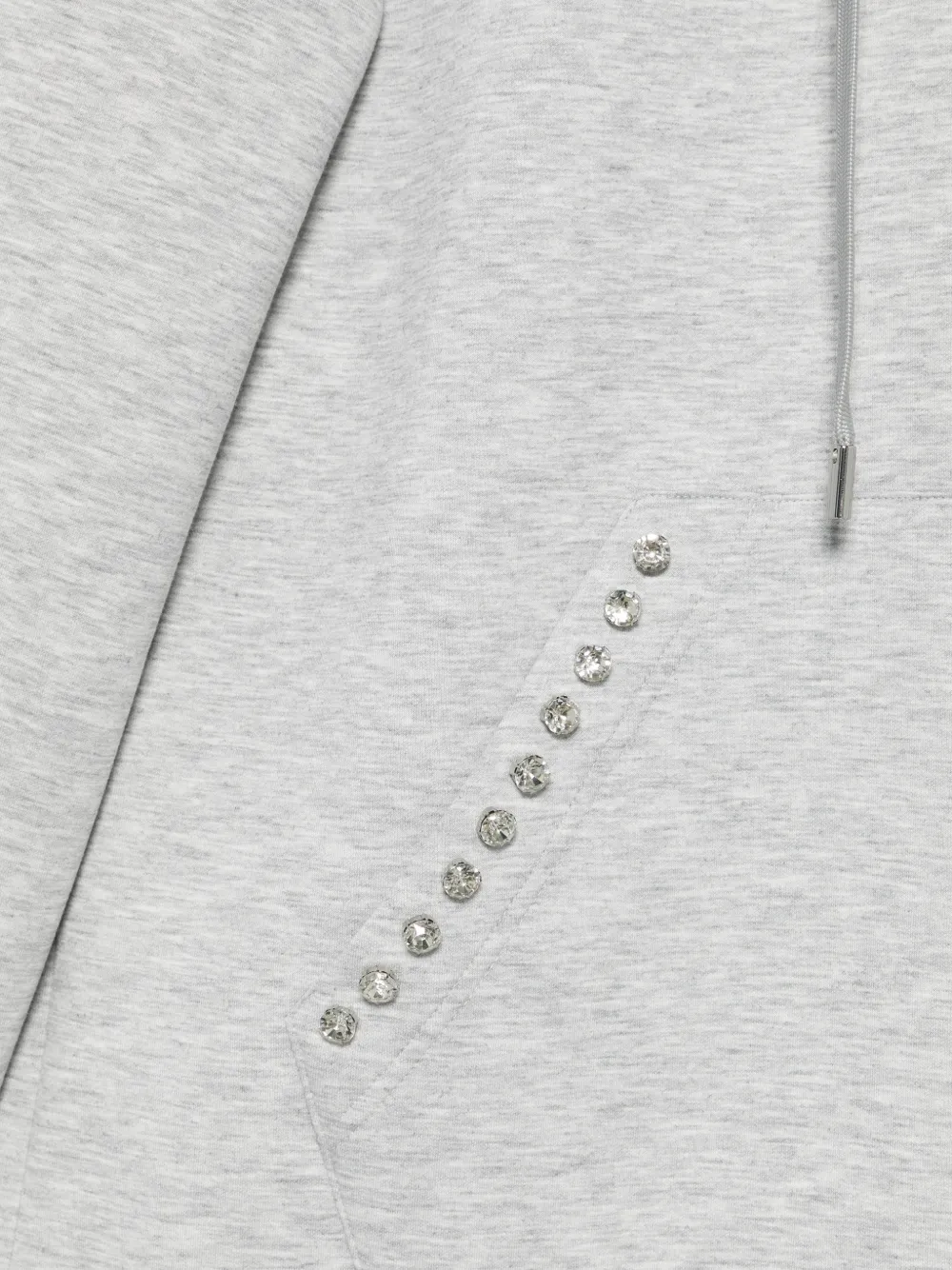  Marina Rinaldi Embellished Hooded Jacket - Grey 
