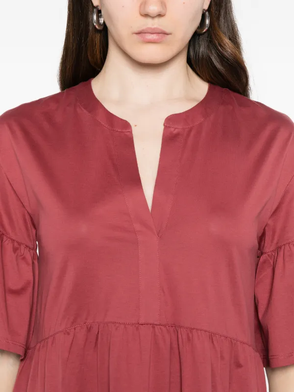 max mara weekend red dress MAX MARA WEEKEND CRESPO BRICK RED LONG DRESS  FerrarisBoutique