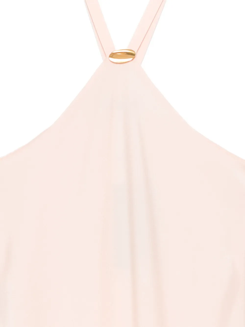 Max Mara Eghiotto goudkleurige hardware maxi-jurk met halternek Roze