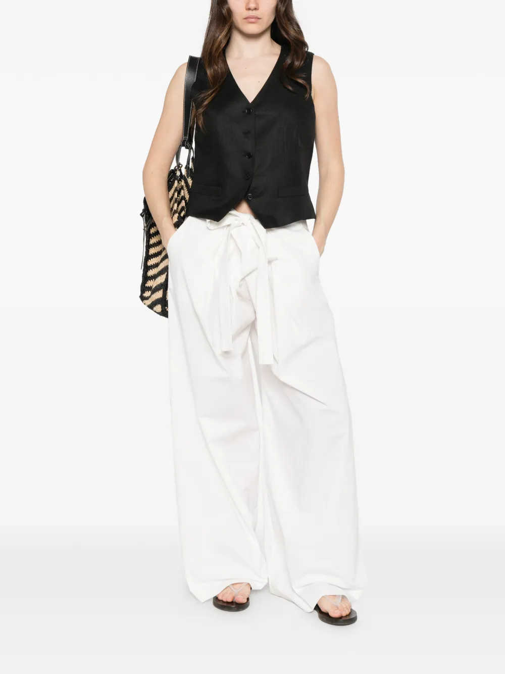  Weekend Max Mara Chaleco Con Botones - Negro 