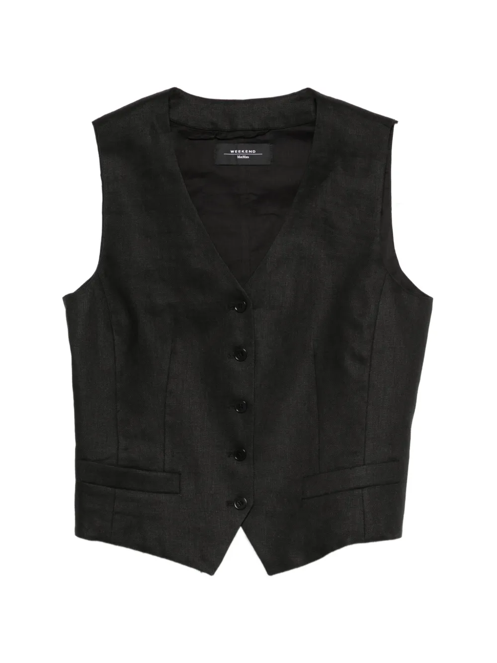 Weekend Max Mara button V-neck waistcoat - Schwarz