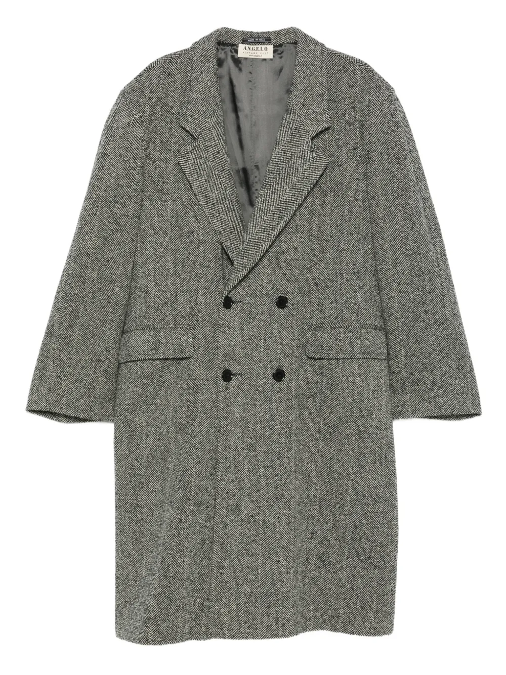 A.N.G.E.L.O. Vintage Cult Cappotto doppiopetto anni '80 - Nero