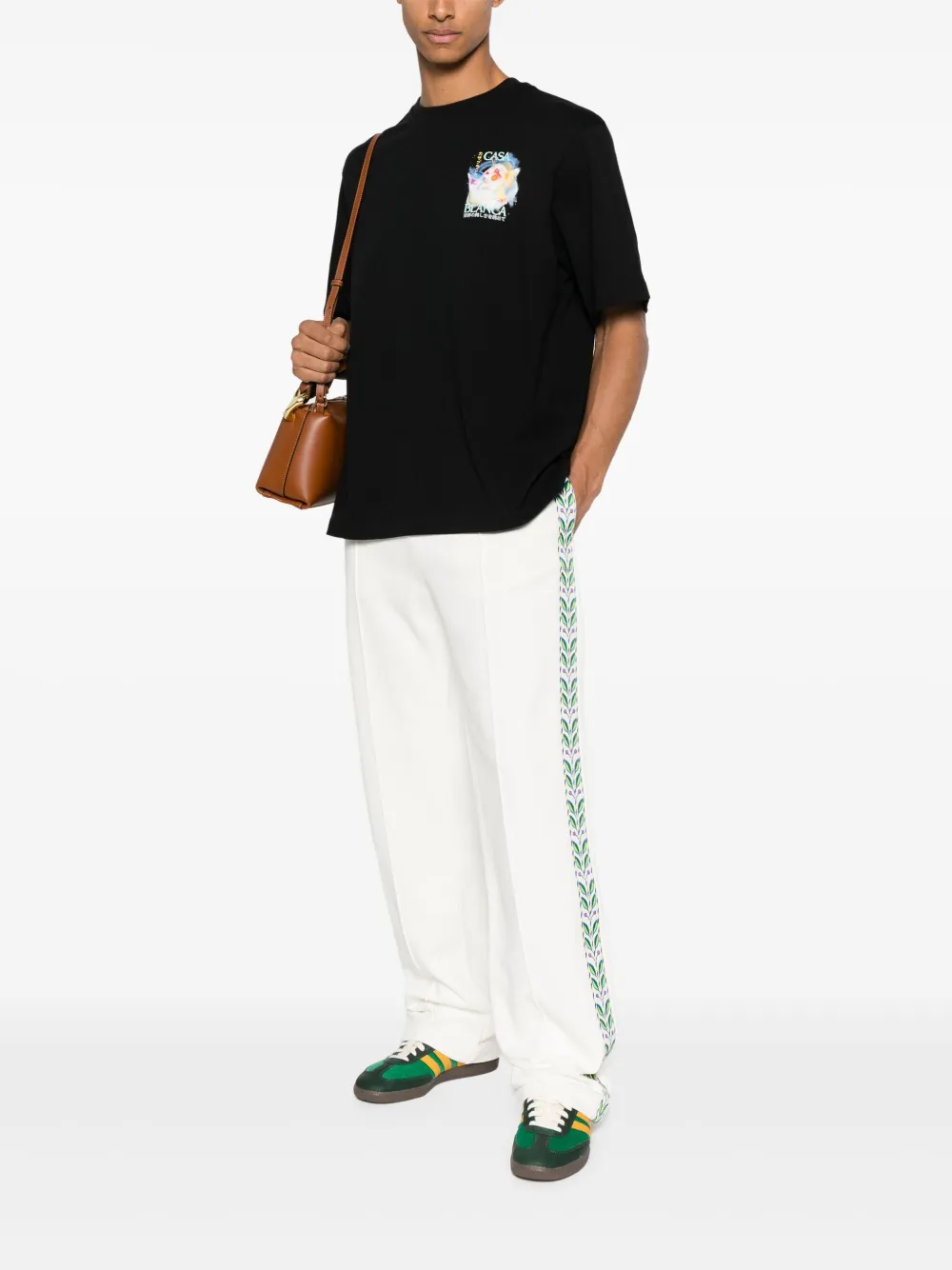 Casablanca laurel tape track pants - Wit