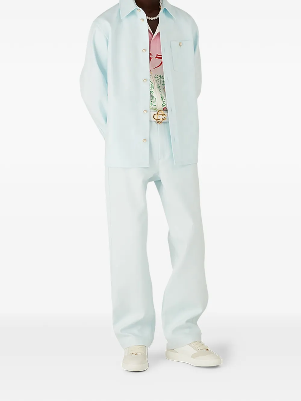 Casablanca workwear cotton track trousers - Blauw