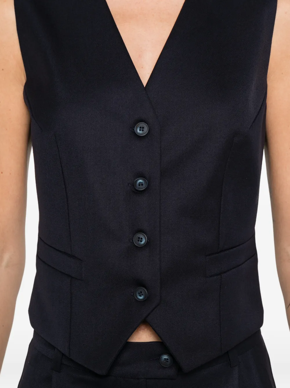 MEDEEA Gilet met knopen Blauw