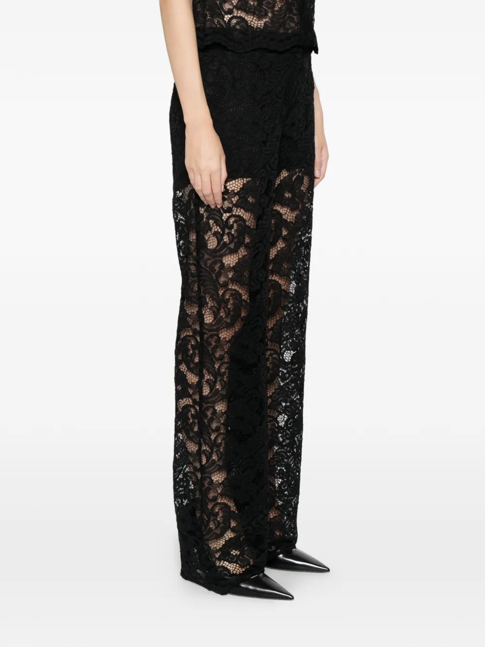 Axel 113 Arialacepants Lace Trousers In Black