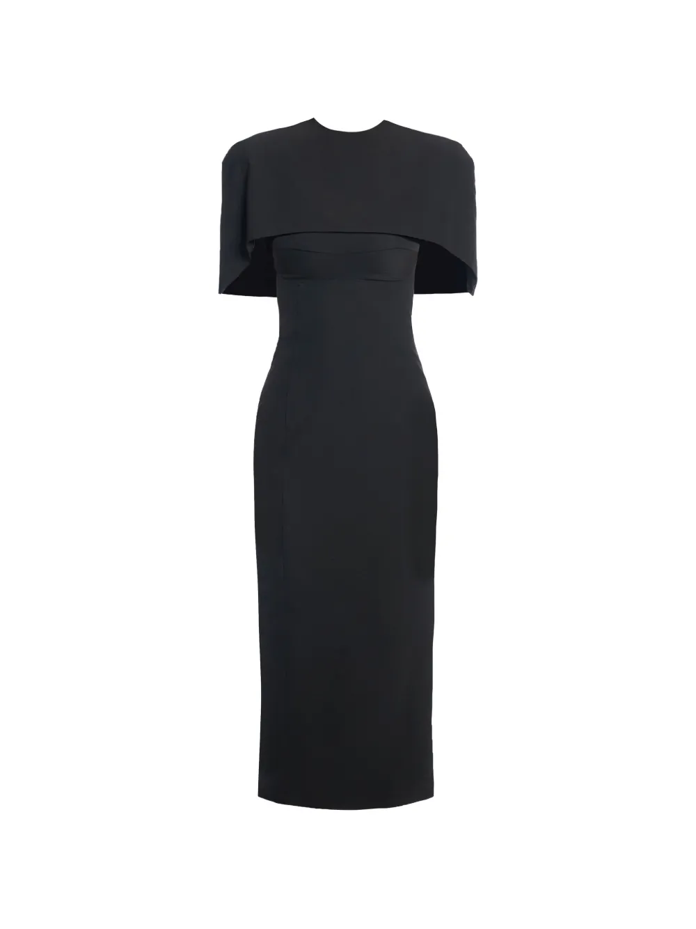 AXEL 113 Margot cape midi dress - Black