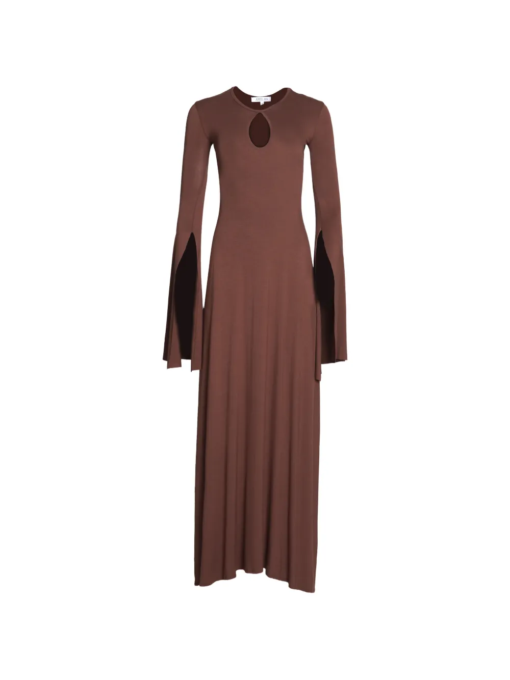 AXEL 113 Dawn cut-out long-sleeve midi dress - Brown