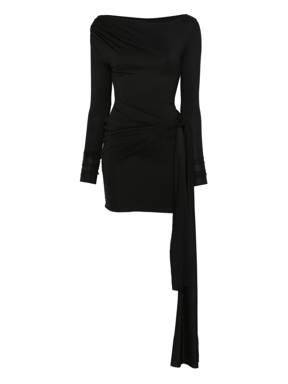 Axel 113 Tina Long-sleeve Mini Dress In Black
