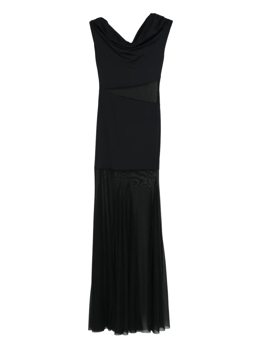 AXEL 113 Noire mesh panel maxi dress | noir | Image 1