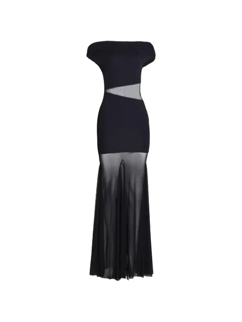 AXEL 113 Noire semi-sheer dress