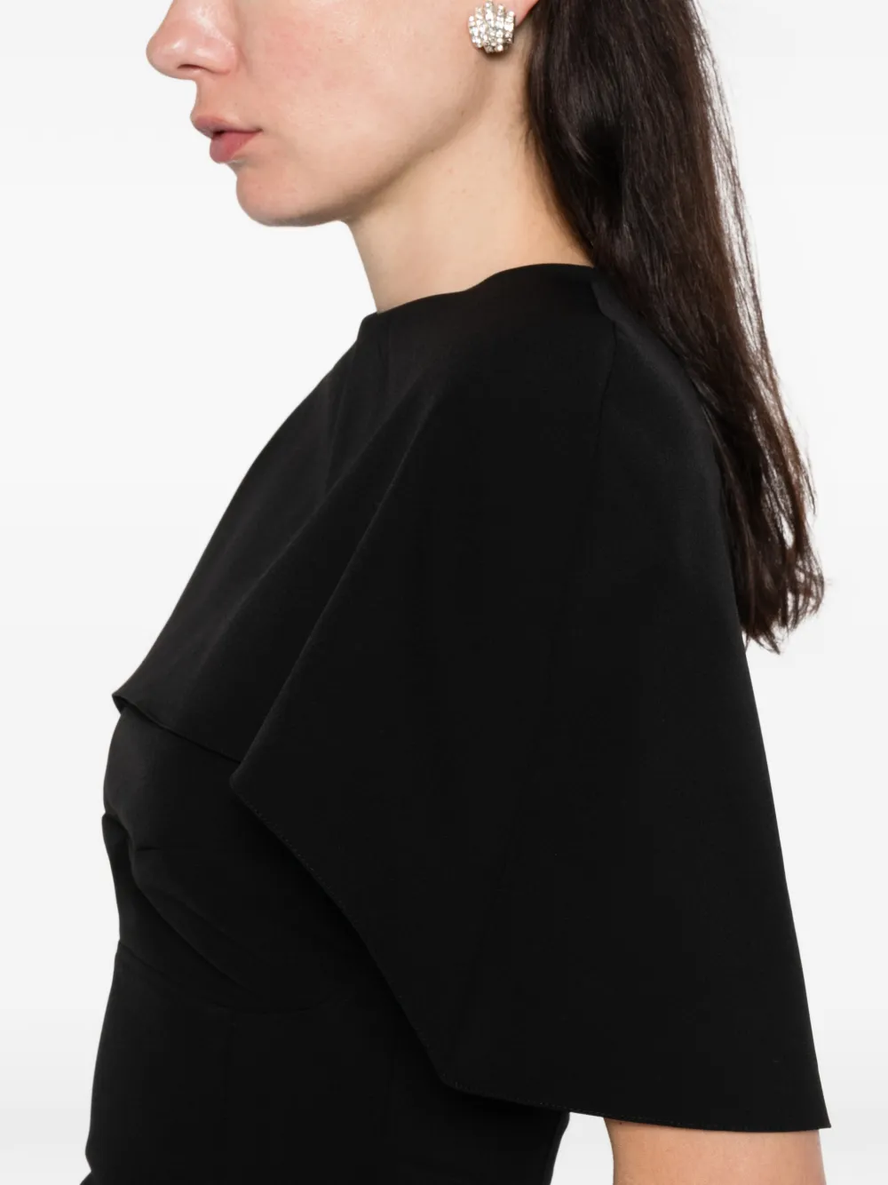 AXEL 113 Scarlet top met cape Zwart