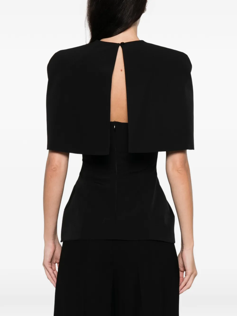 AXEL 113 Scarlet top met cape Zwart