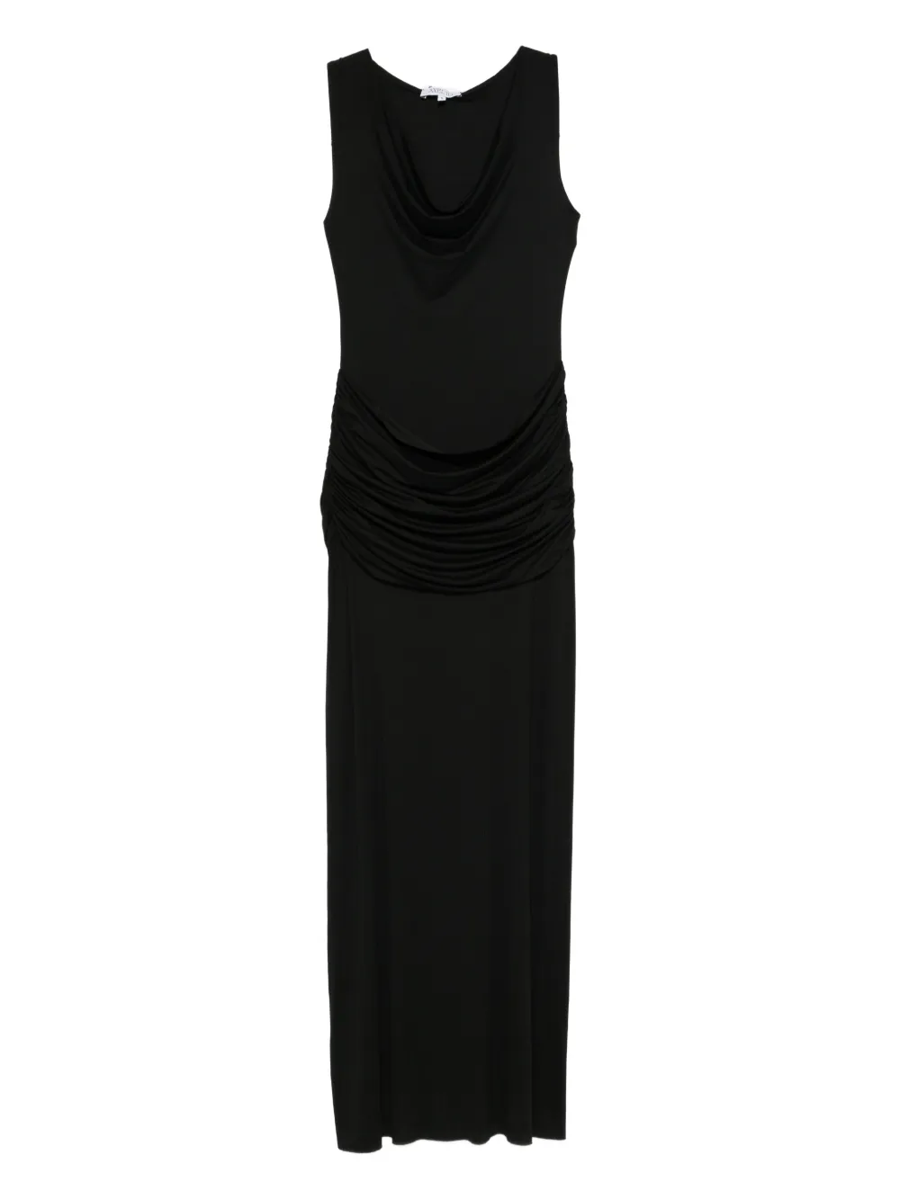 Axel 113 Jessica Cowl-neck Maxi Dress In Black